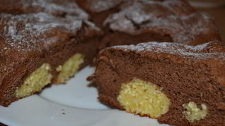 Рецепт Шоколадного манника с творожными шариками