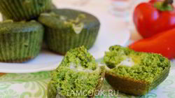 Рецепт Зеленых мини-манников с сыром в мультиварке