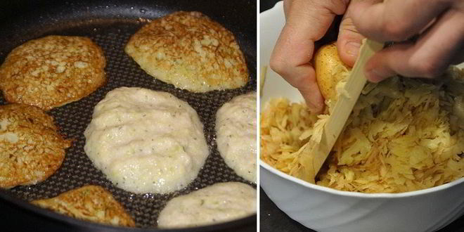 Рецепт кабачковых оладий с картофелем