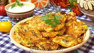 Рецепт Кабачковых оладий с морковью