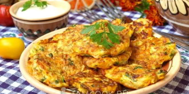 Рецепт кабачковых оладий с морковью