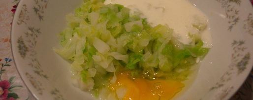 Шаг 1: капустных оладий на кефире