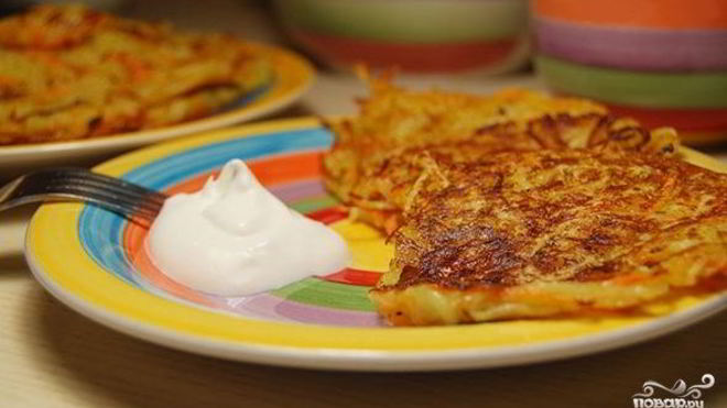 Рецепт Картофельных оладий постных