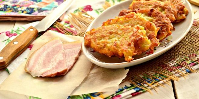 Рецепт картофельных оладий с беконом