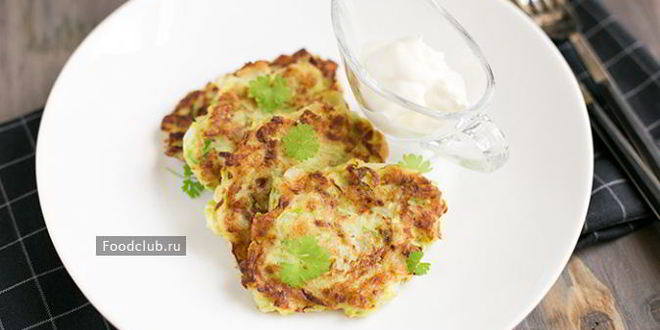 Рецепт оладий из кабачков с луком