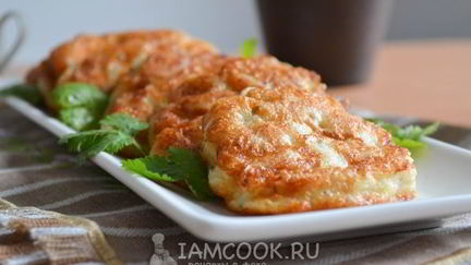 Рецепт Оладий из куриного филе с крахмалом и кефиром