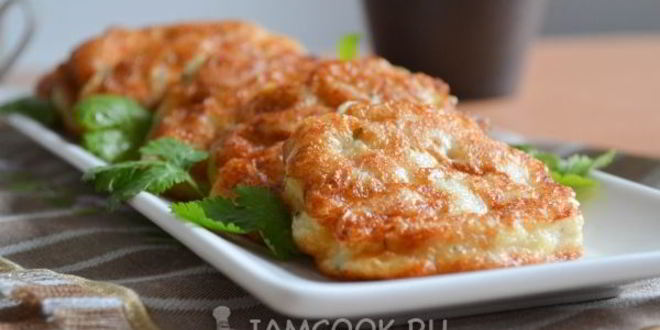 Рецепт оладий из куриного филе с крахмалом и кефиром