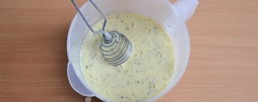 Шаг 4: оладий из куриного филе с крахмалом и кефиром