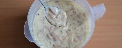 Шаг 8: оладий из куриного филе с крахмалом и кефиром