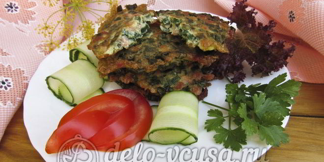 Рецепт оладий из зеленого лука