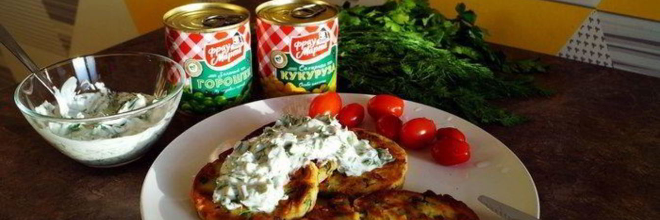 Рецепт Оладий с кукурузой и горошком