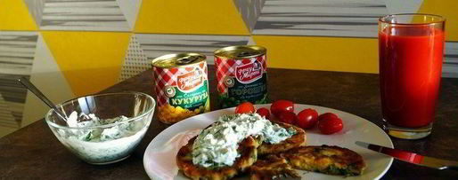 Шаг 12: оладий с кукурузой и горошком