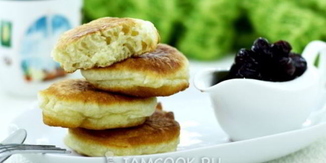 Рецепт пышных оладий на кефире