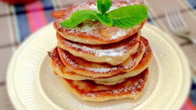 Рецепт Творожных оладий с яблоками