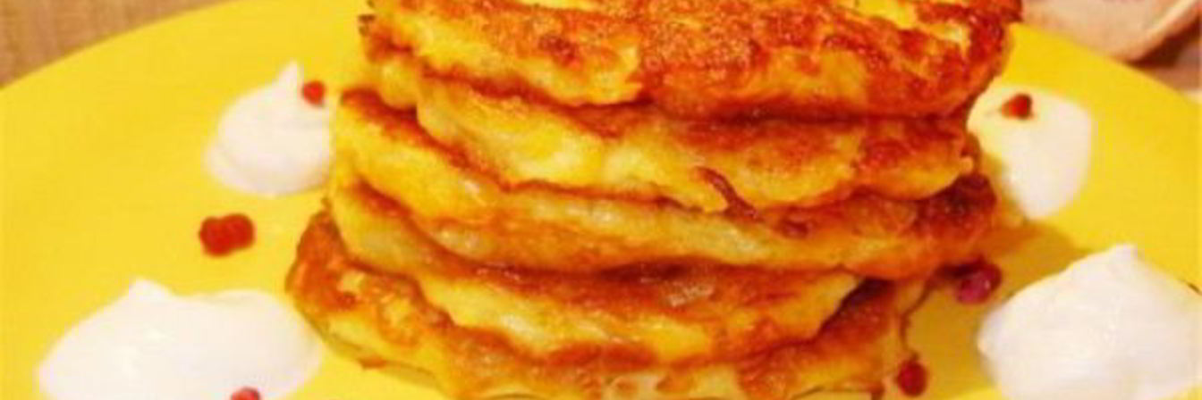 Рецепт Тыквенных оладий с творогом