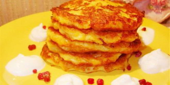 Рецепт тыквенных оладий с творогом