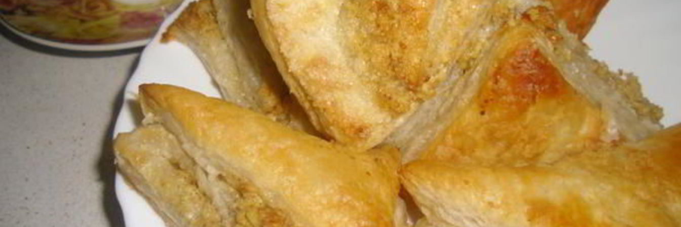 Рецепт Ореховых слоек