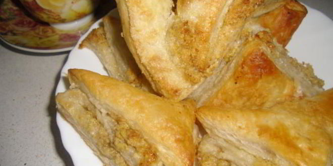 Рецепт ореховых слоек