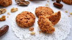 Рецепт Овсяного печенья с финиками и орехами