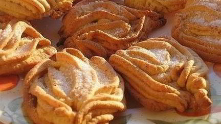 Рецепт Печенья Хризантемы из творожного теста