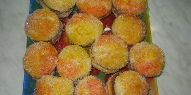 Рецепт печенья персики с вареным сгущенным молоком