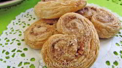 Рецепт Печенья Ушки из слоеного теста