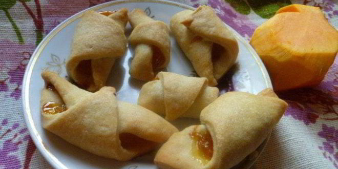 Рецепт постных рогаликов с тыквой