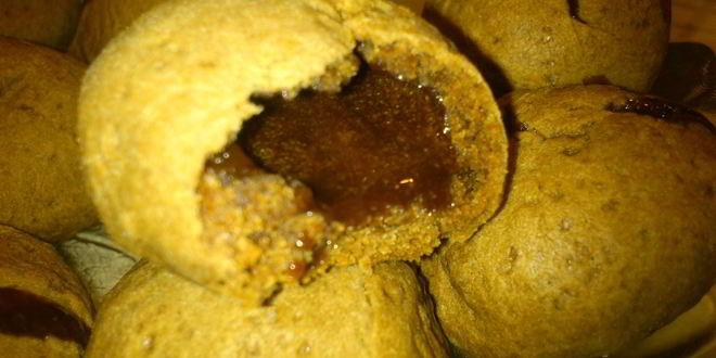 Рецепт шоколадного печенья с ирисками