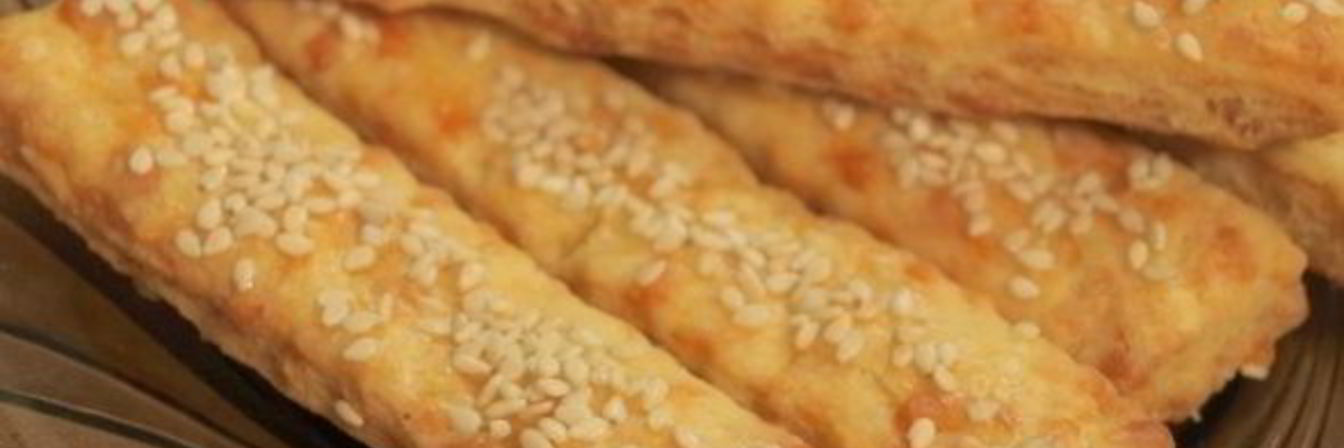 Рецепт Сырного печенья с кунжутом