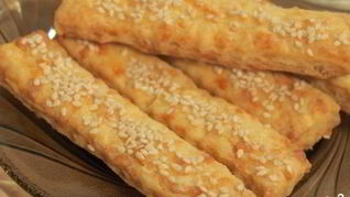 Рецепт Сырного печенья с кунжутом