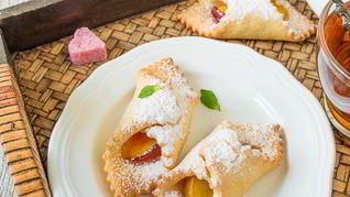 Рецепт Творожного печенья с персиками