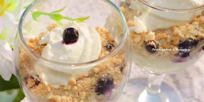 Рецепт творожного десерта с печеньем