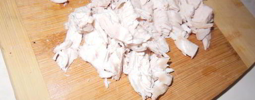 Шаг 1: блинчатого пирога с курицей, сыром и грибами