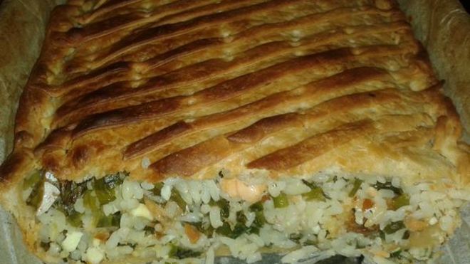 Рецепт Быстрого рассыпчатого пирога из слоеного теста