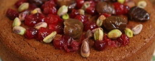 Шаг 13: каштанового пирога с миндалем, клюквой и фисташками