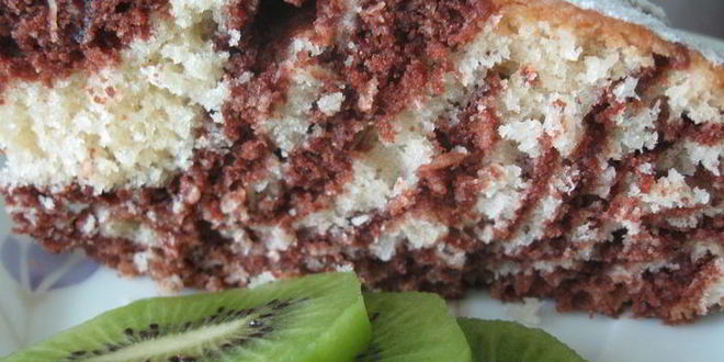 Рецепт кокосового пирога зебра