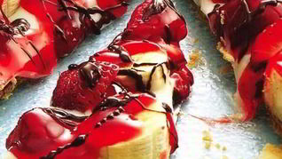 Рецепт Легкого бананово-клубничный пирог