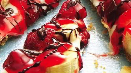 Рецепт Легкого бананово-клубничный пирог