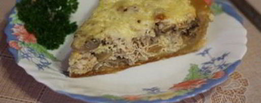 Шаг 4: лоранского пирога с курицей и грибами в мультиварке