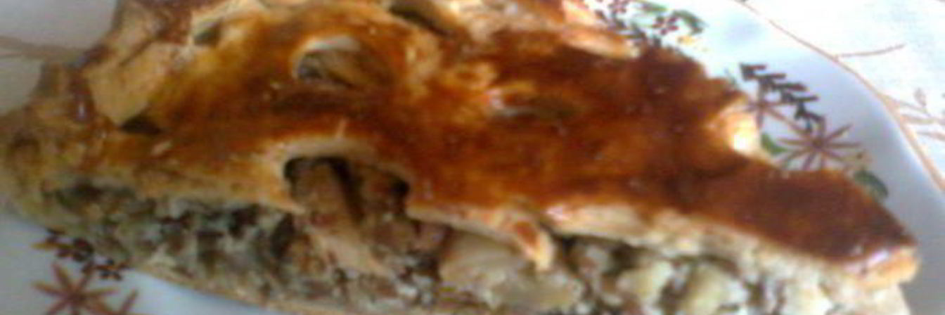 Рецепт Орехова-яблочного пирог