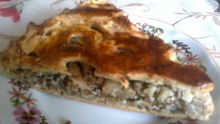 Рецепт Орехова-яблочного пирог