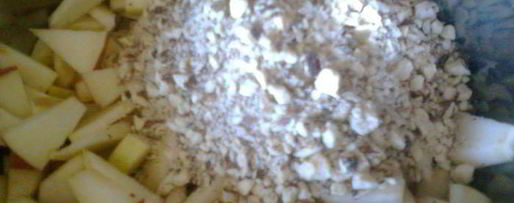 Шаг 2: орехова-яблочного пирог