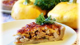 Рецепт Осеннего пирога с лисичками на картофельном тесте