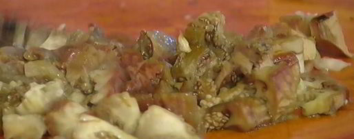 Шаг 11: открытого пирога с курицей и баклажанами