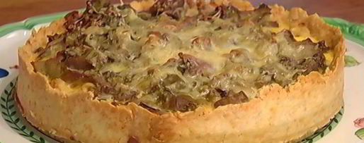 Шаг 16: открытого пирога с курицей и баклажанами