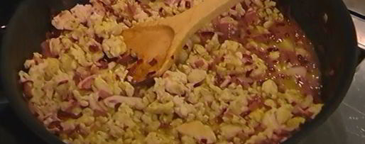 Шаг 10: открытого пирога с курицей и баклажанами