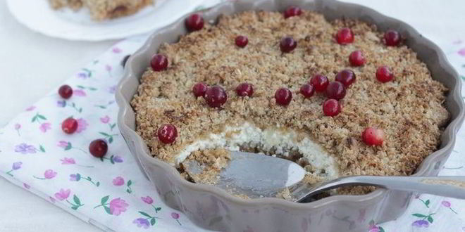 Рецепт овсяного пирога с творогом