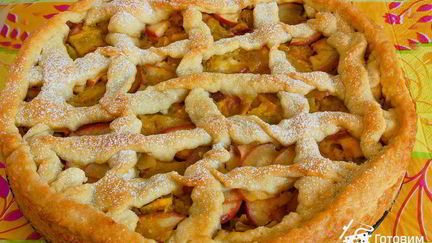 Рецепт Песочного пирога с тыквенно-яблочной начинкой