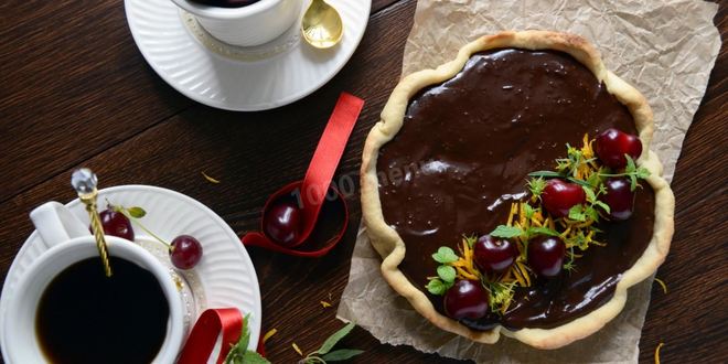 Рецепт песочного вишневого пирога