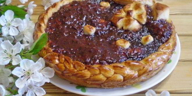 Рецепт пирога открытого с вареньем